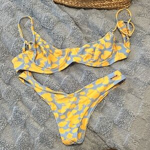 Blackbough Yellow and Gray Bikini